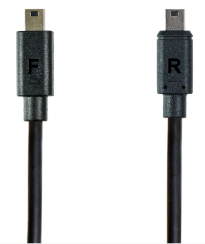 THINKWARE rear camera cable ends - Mini USB / Mini USB (Marked F/R)
