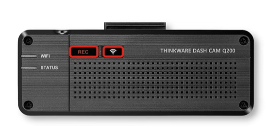 Q200 REC and Wi-Fi buttons held until the first beep at about five seconds