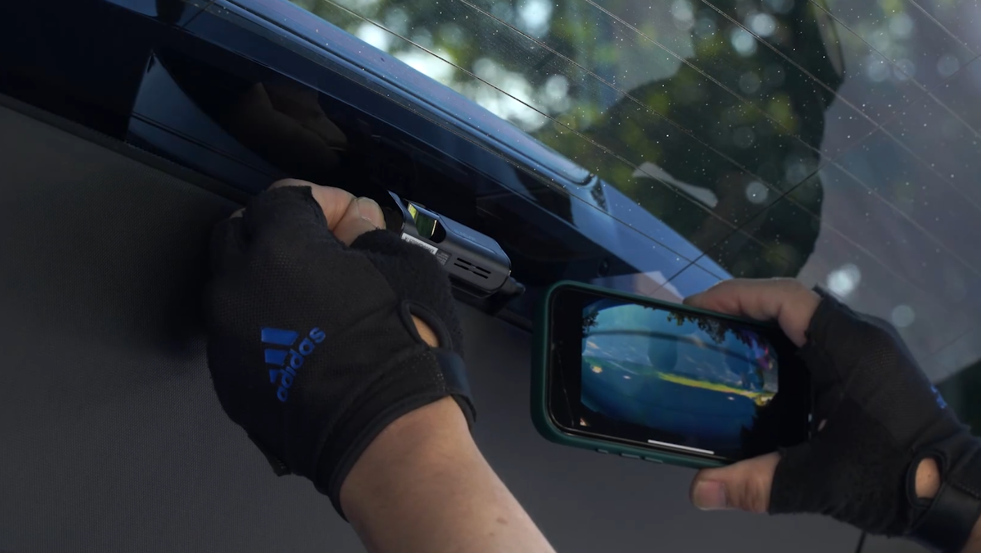 Checking the angle of the rear cam in Live view