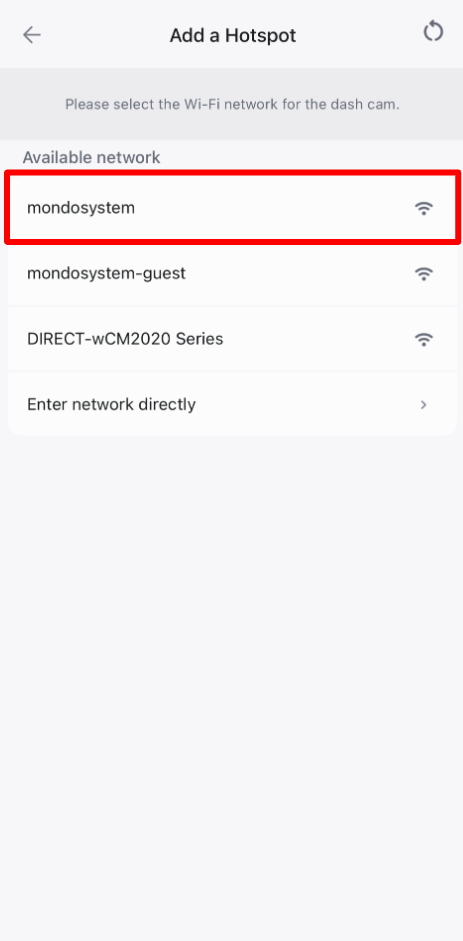 THINKWARE DASH CAM LINK app - Network Connection_05