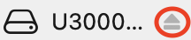 Finder Eject icon next to the microSD card